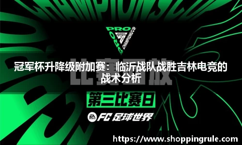 冠军杯升降级附加赛：临沂战队战胜吉林电竞的战术分析